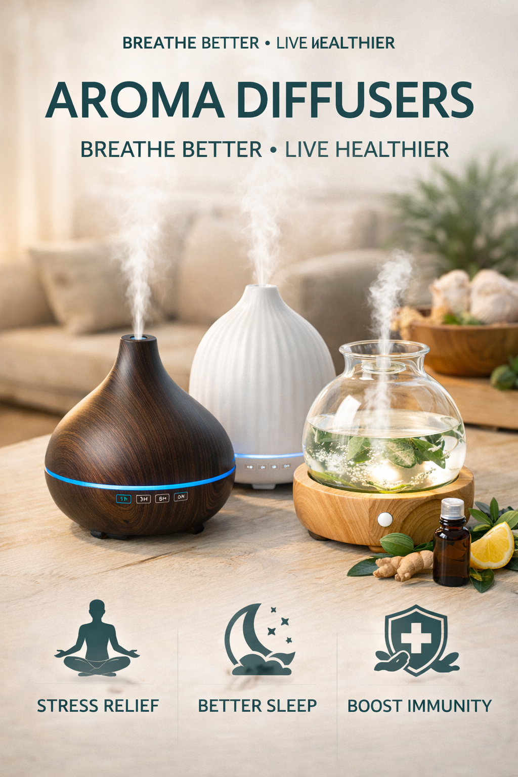 Aroma Diffusers and Humudifiers