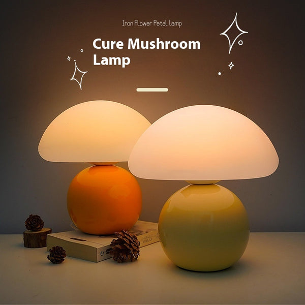 Bedside Lamp Cream Mushroom Decorative Ambient Lamp